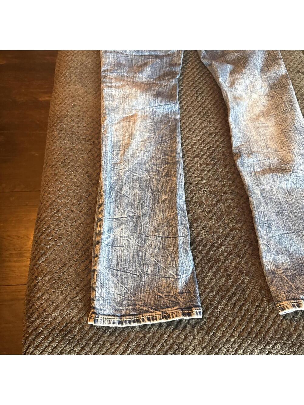 Vtg Y2K Salvage Supply Jeans Mens 30x30 Blue Slim Straight Havoc Stretch - Picture 4 of 13